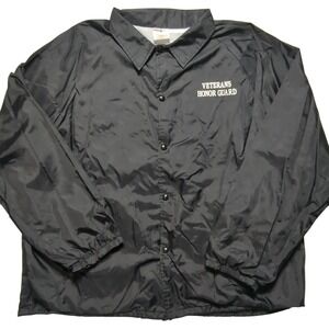 VTG 80s VETERANS HONOR GUARD x Auburn Sportswear Coaches Jacket Men XXL USA
